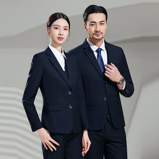 夏季职业西装定制logo男女西服套装律师保险销售工作服正装