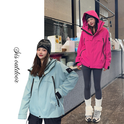 防风防水情侣冲锋衣6518