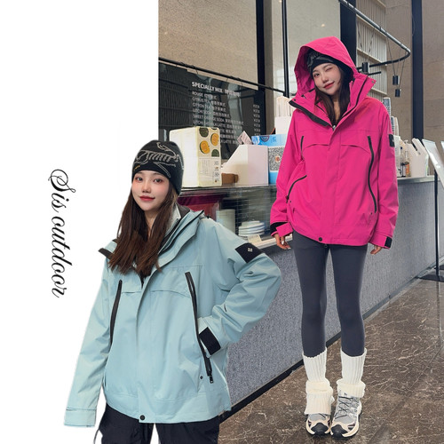 防风防水情侣冲锋衣6518