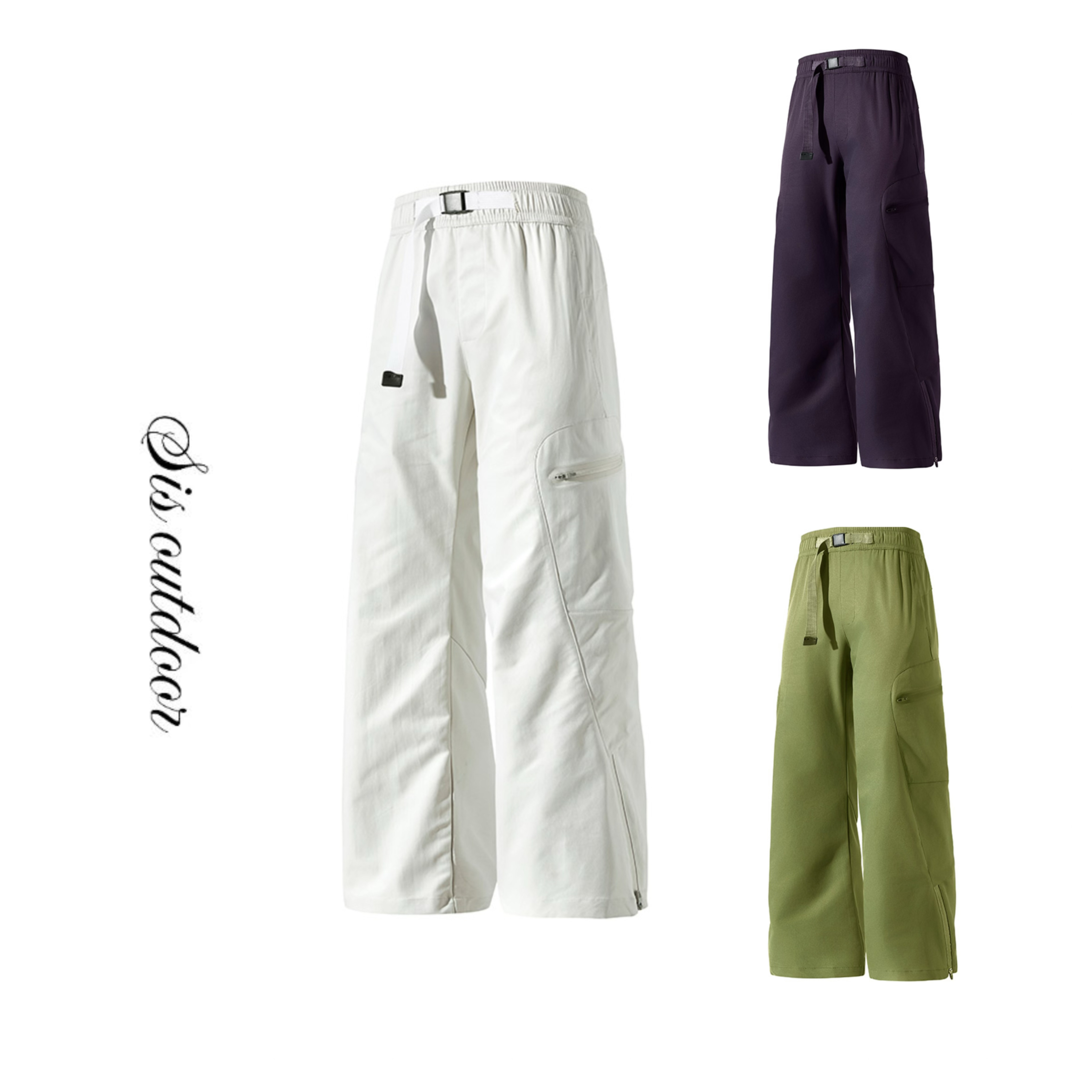 户外徒步登山潮流直筒冲锋裤