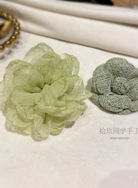 森林女孩漂亮轻纱花朵胸针发饰