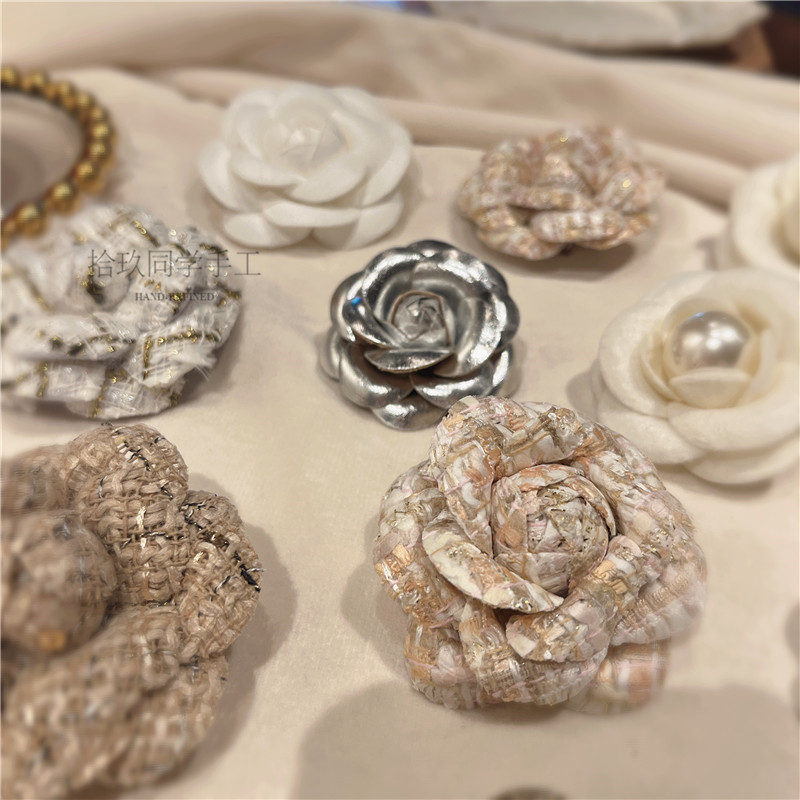 法式小香风女定型花朵胸针帽花