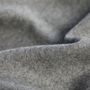 意大利进口浅花灰杂色细腻双针针织羊毛面料设计师布料