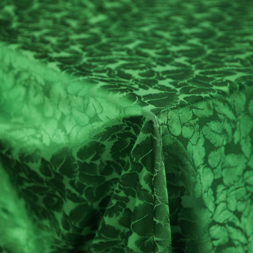设计师绿色提花天丝棉布料面料