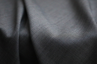 意大利进口薄款细腻高支黑灰交织花呢精纺羊毛设计师西装布料面料