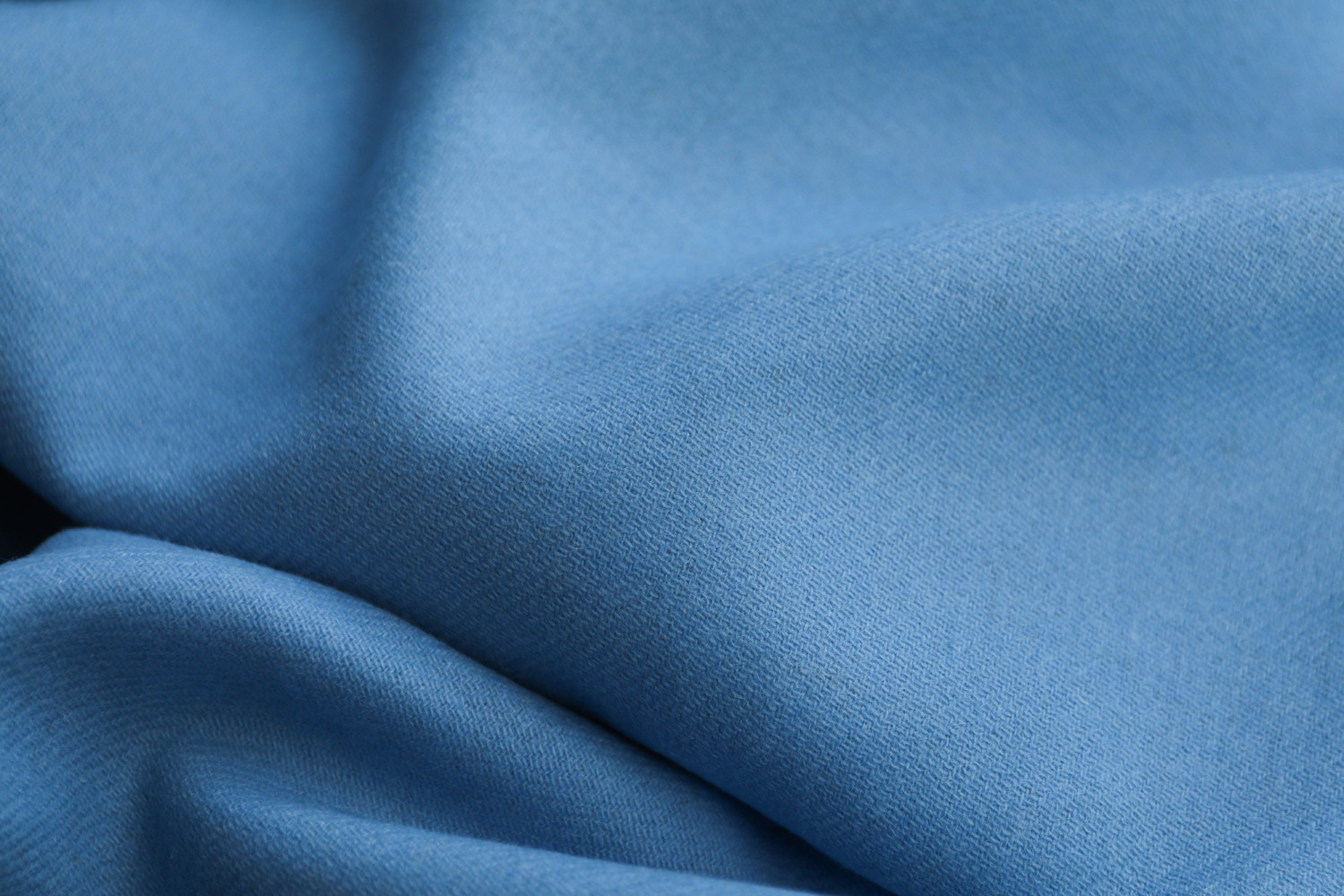 意大利进口温润忘忧蓝色细腻编织双面可揭开纯羊毛面料设计师布料