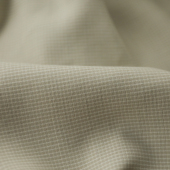意大利进口薄款 浅米驼灰杂细小格纹细腻编织亚麻棉布料设计师面料