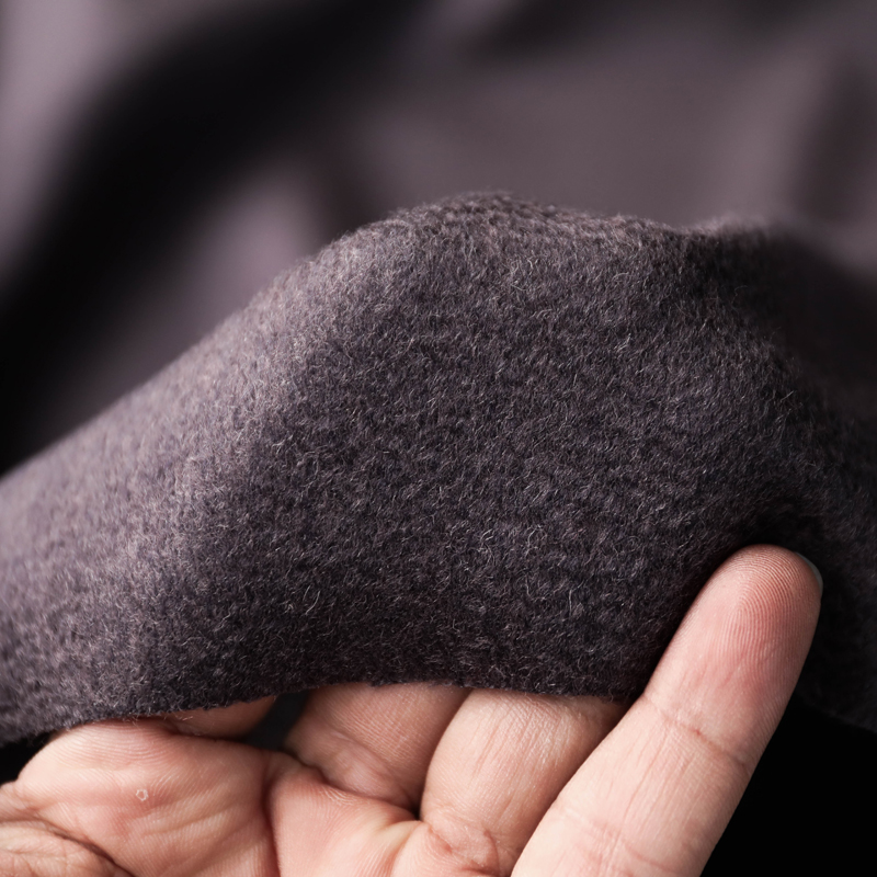 设计师水波纹羊绒羊毛面料布料