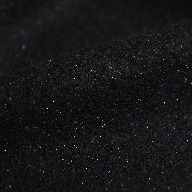 意大利进口温润黑色璀璨闪银珍珠圈圈针织羊毛面料设计师套装布料,居家布艺,海绵垫/布料/面料/手工diy,淘宝优惠券,粉丝福利购,淘宝优惠卷