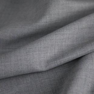 意大利进口薄款烟灰色细腻斜纹高支哔叽精纺羊毛布料设计师面料