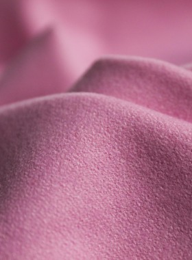 大牌原版阳光粉紫色舒适挺阔麦呢大衣呢羊毛呢面料设计师大衣布料