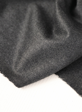 意大利进口薄款深花灰色细腻高支斜纹法兰绒精纺羊毛布料西装面料