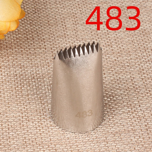 中号花蓝单个1D不锈钢编花篮双排齿嘴 483双面锯齿编织花篮裱花嘴