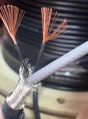 原装木轴美国百通Belden E357312-S 2C19两芯纯铜镀锡音频信号线