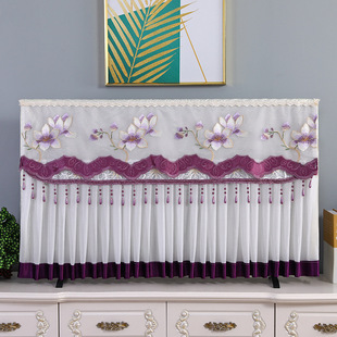 高端液晶电视机套防尘罩盖布2025新款轻奢65寸75盖电视的蕾丝盖巾