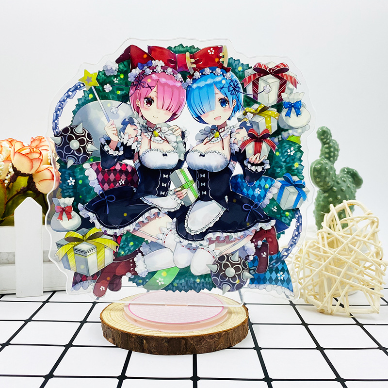 发烧友 异世界大立牌从零开始的生活蕾姆拉姆动漫周边亚克力15cm