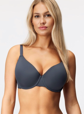 E22光面纯色全罩杯大码女t恤文胸70E75DEFG80DEG85CDEG90CDEFG95D