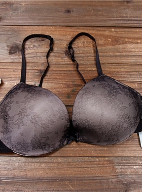 G33 西班牙W*S黑色性感蕾丝女内衣 深V诱惑舒适薄款文胸70B75B80B
