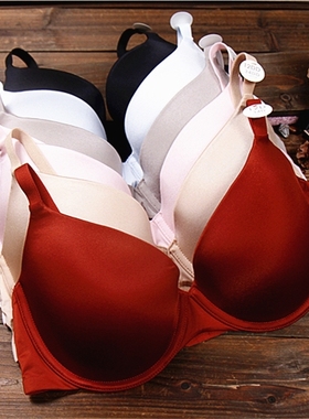 B20外贸欧美少女内衣夏季纯色光面薄款T恤文胸70ABCDEF75CDE80CDE