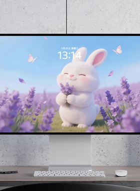 小白兔 清新治愈可爱 春天鲜花 电脑mac手机ipad壁纸watch壁纸