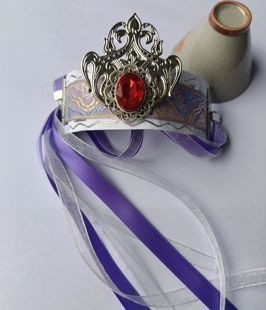 自制古装头饰汉服明制敦煌飞天男女古代紫色公子发冠顶夹飘带发夹