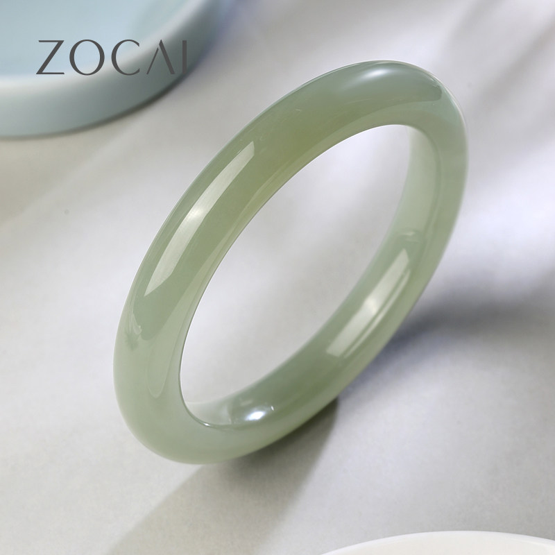 佐卡伊 和田玉手镯 青海料 多样性晴水玉镯女款和田玉正品高端