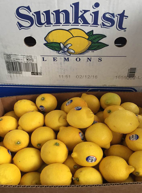 新奇士柠檬新鲜140只113只进口水果包邮原箱32-37斤收藏即发现货