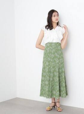 JILL 纯元  褶边  小V领  荷叶边 衬衫