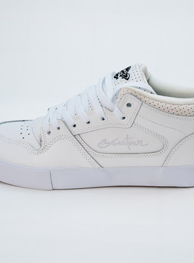 持高滑板鞋07款Anemus中邦白色荔枝花纹皮硫化滑板鞋