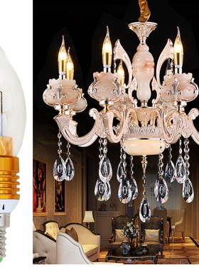 欧美复古奢美LED节能灯泡蜡烛造型豪华家用吊灯E14小螺口辣椒拉尾