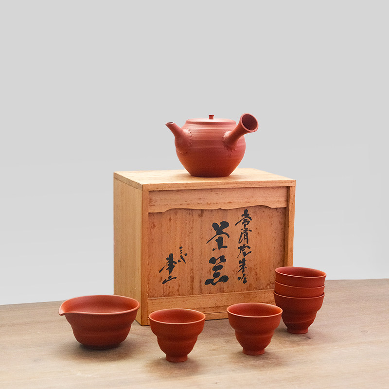 顺丰现货山田常山茶壶茶杯公道杯套组人间国宝朱泥壶手工拉坯绝版