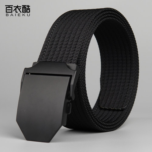 尼龙皮带百衣酷无孔年轻人休闲