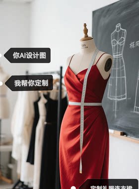 AI生成来图来料加工定制女礼服裙各种连衣裙吊带裙醋酸缎真丝裙子