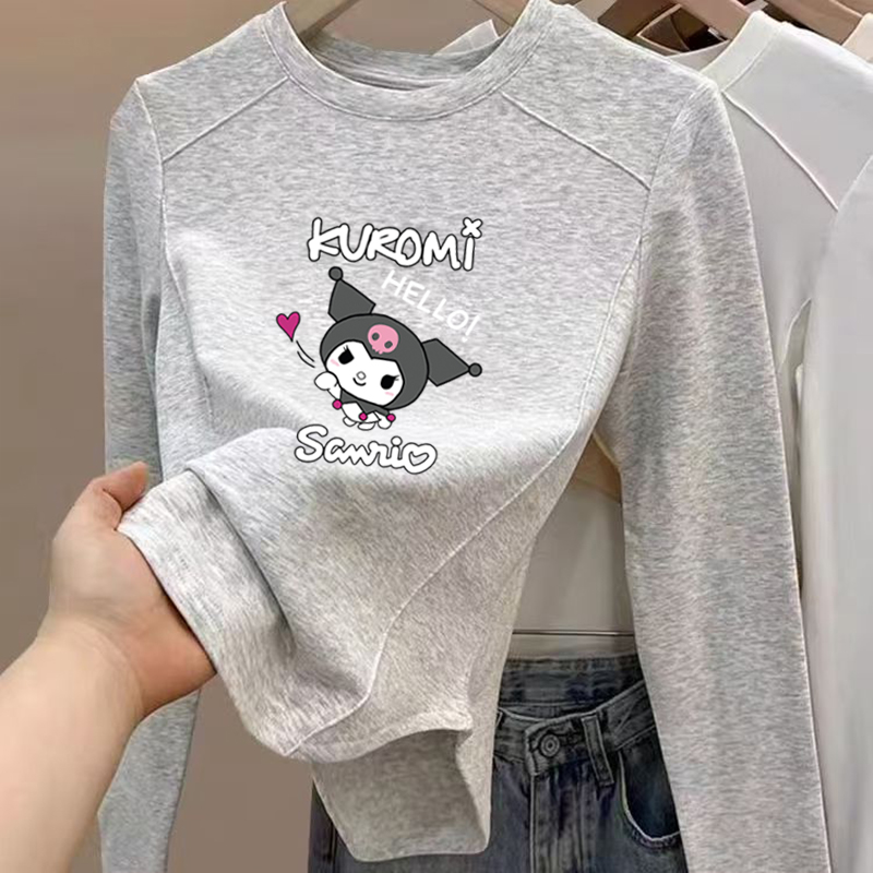 纯棉女童圆领长袖T恤2025春秋季新款小孩儿童宝宝卡通动漫打底衫