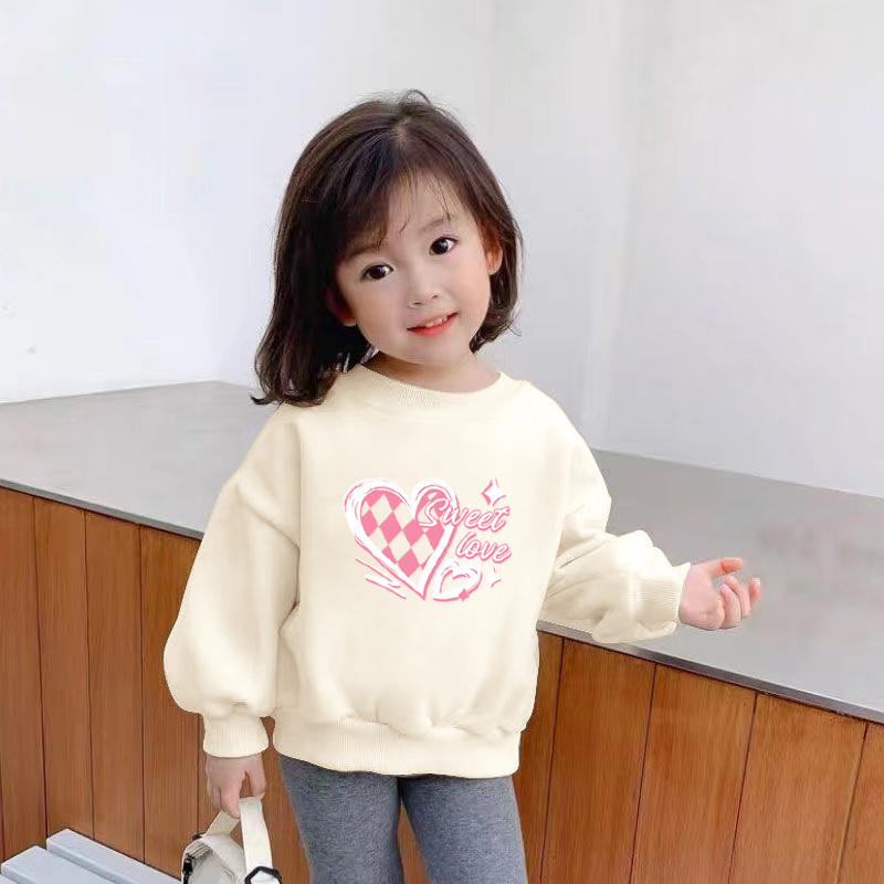 100%纯棉女童装洋气卫衣2025春秋季韩版儿童宝宝百搭宽松外套上衣