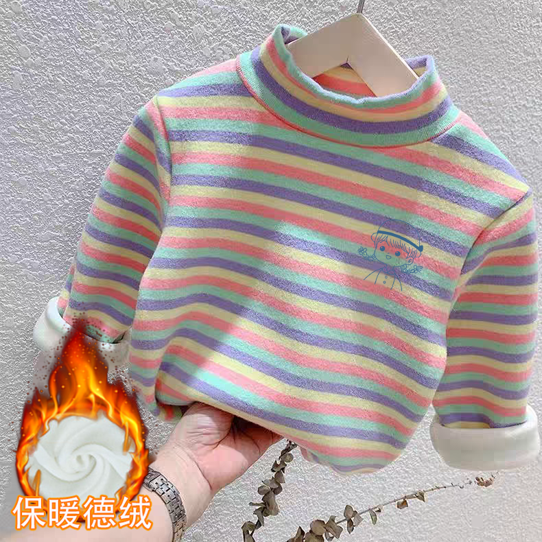 女童双面德绒半高领长袖T恤秋冬季新款中小儿童宝宝卡通洋气上衣,童装/婴儿装/亲子装,保暖上装,淘宝优惠券,粉丝福利购,淘宝优惠卷