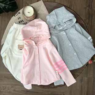 2026春秋新款女童洋气百搭薄款连帽开衫外套儿童宝宝时尚休闲上衣