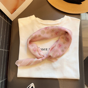 春日佩斯利腰果花柔软棉麻丝巾叠搭小方巾女2026春夏薄款护颈领巾