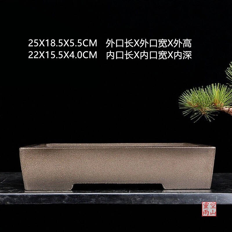 紫砂全手工仿古长方花盆精品直销