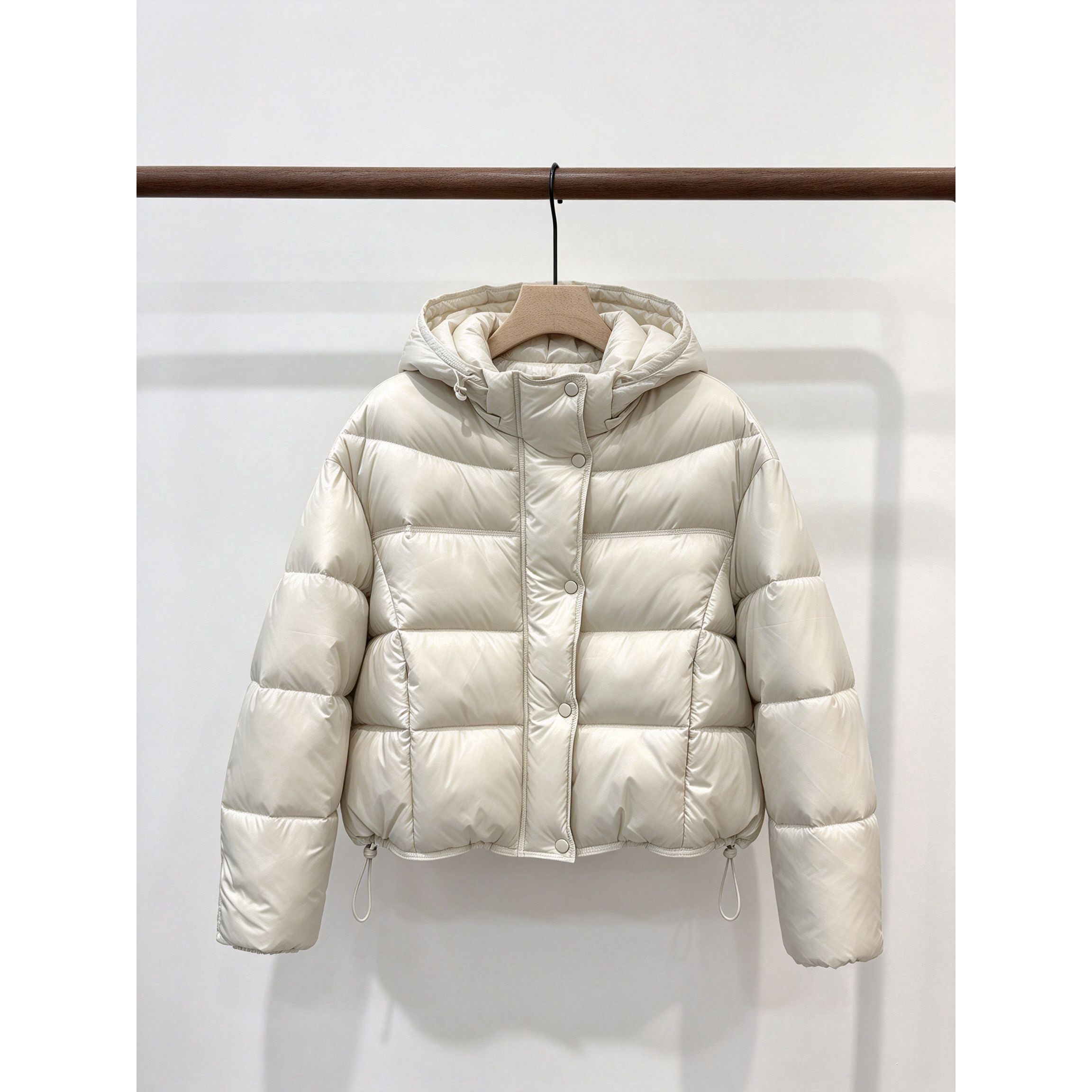 宽松短款抽绳棉服女连帽小个子秋冬多色休闲百搭显瘦面包棉衣外套