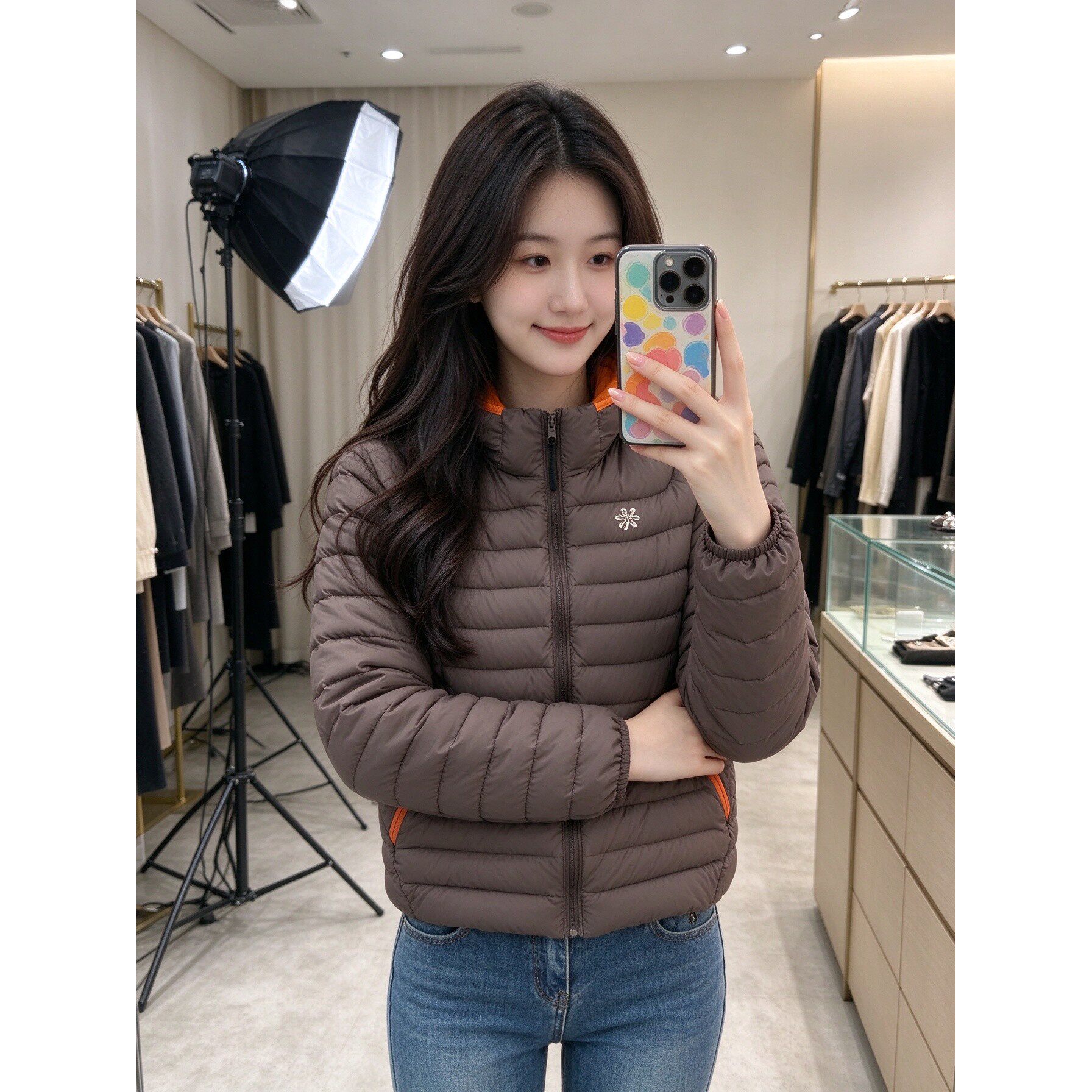 秋冬连帽轻薄棉衣女短款修身显瘦多色可选轻便拉链口袋女士保暖