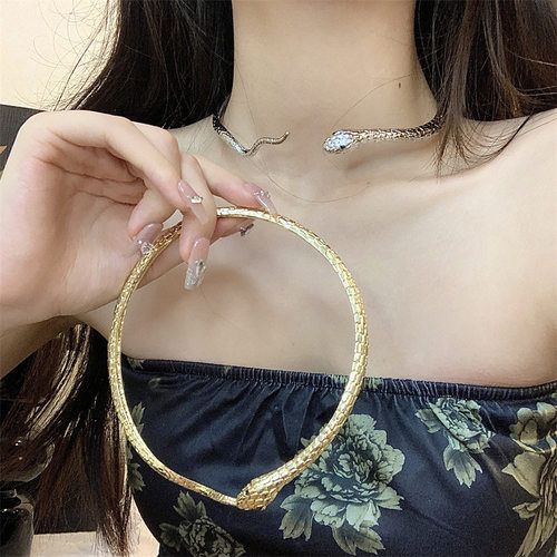 合金合金蛇骨链女性蛇形项链项链