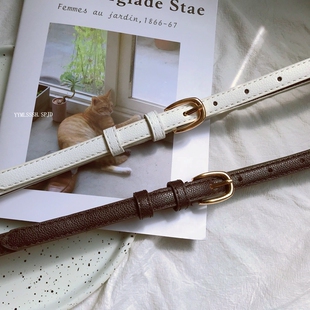 带 饰腰链简约休闲针扣裤 女士细腰带小皮带夏韩版 裙子女学生百搭装