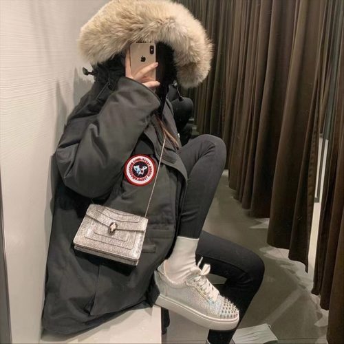 2025年冬新款男学生大码鹅情侣加厚工装派克羽绒棉服女中长款外套