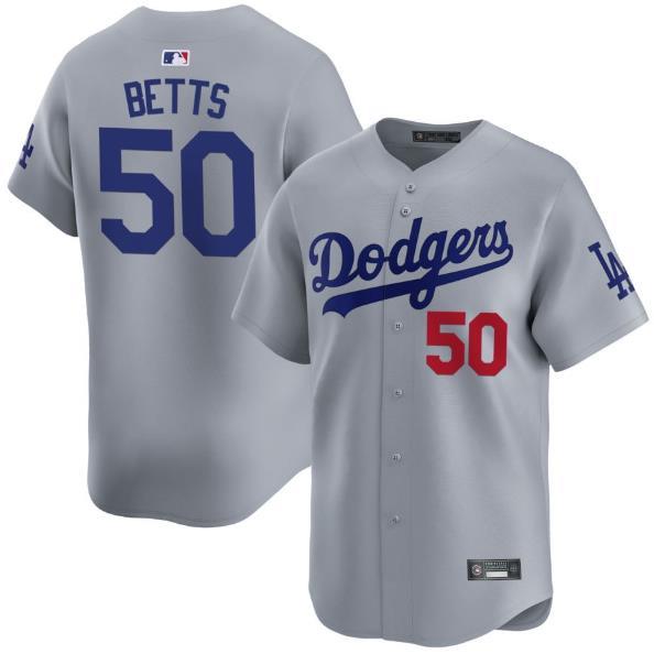 洛杉矶道奇队棒球服 LA Dodgers 50号Betts贝茨球衣比赛训练服