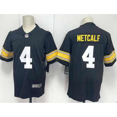 Pittsburgh Steelers匹兹堡钢人橄榄球服4号METCALF 梅特卡夫球衣