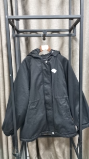 15621欧洲站宽松加绒加厚派克服连帽棉衣皮毛一体全棉棉服外套女