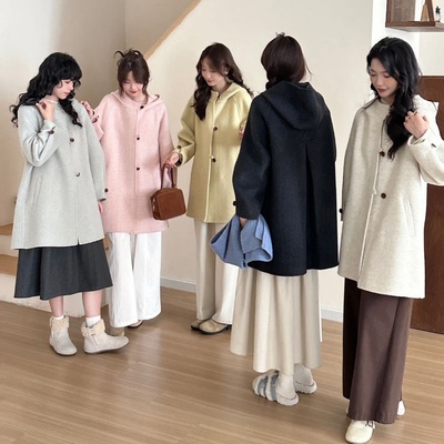 百搭毛呢外套呢子大衣毛呢外套女