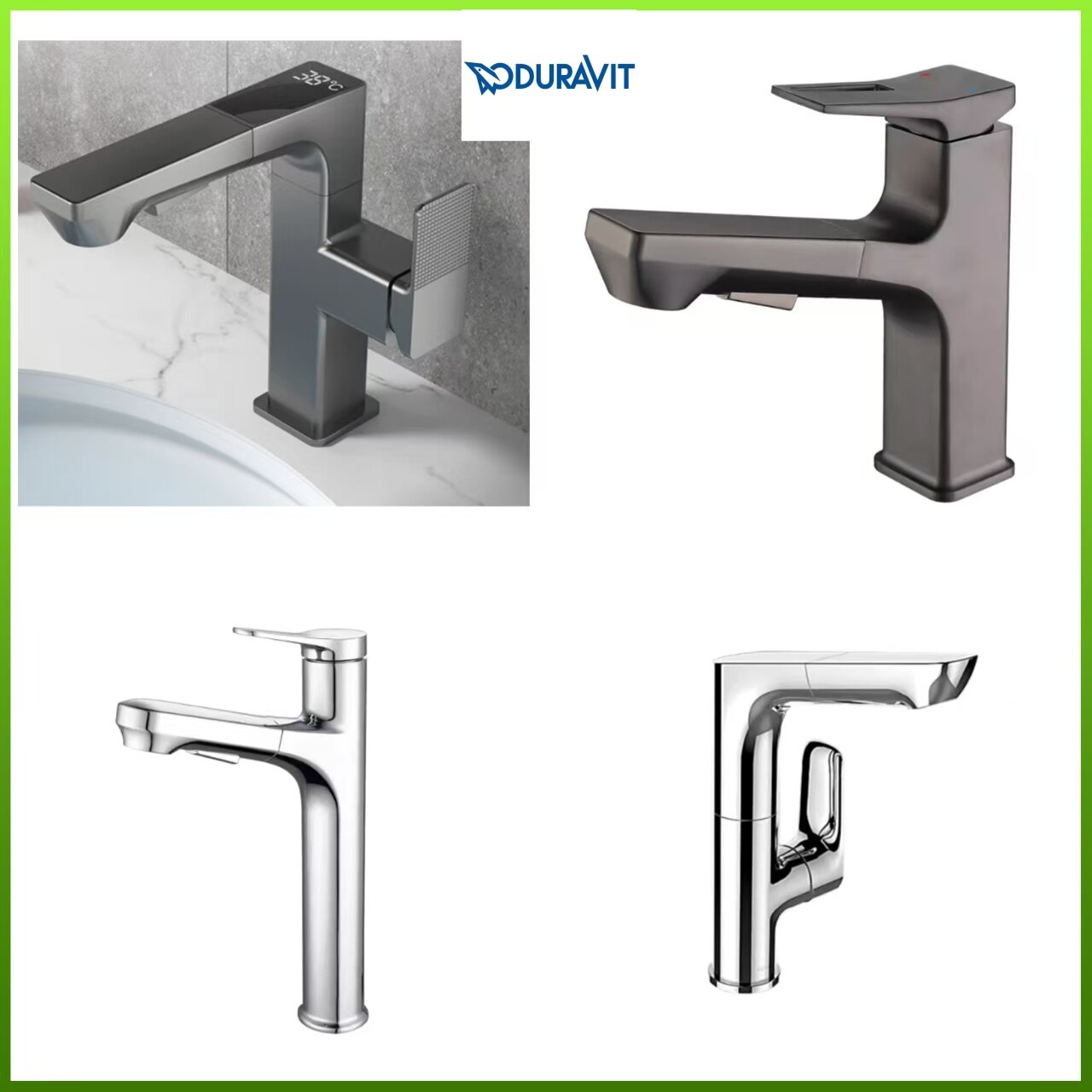 Duravit杜拉维特全铜龙头抽拉洗脸盆台下盆龙头浴室柜冷热水龙头