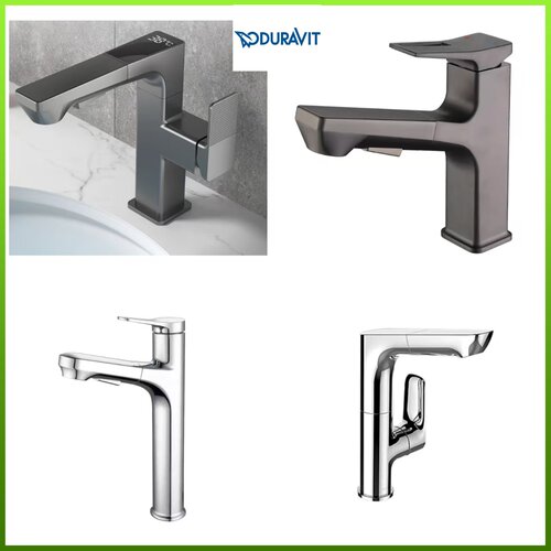 Duravit杜拉维特全铜龙头抽拉洗脸盆台下盆龙头浴室柜冷热水龙头